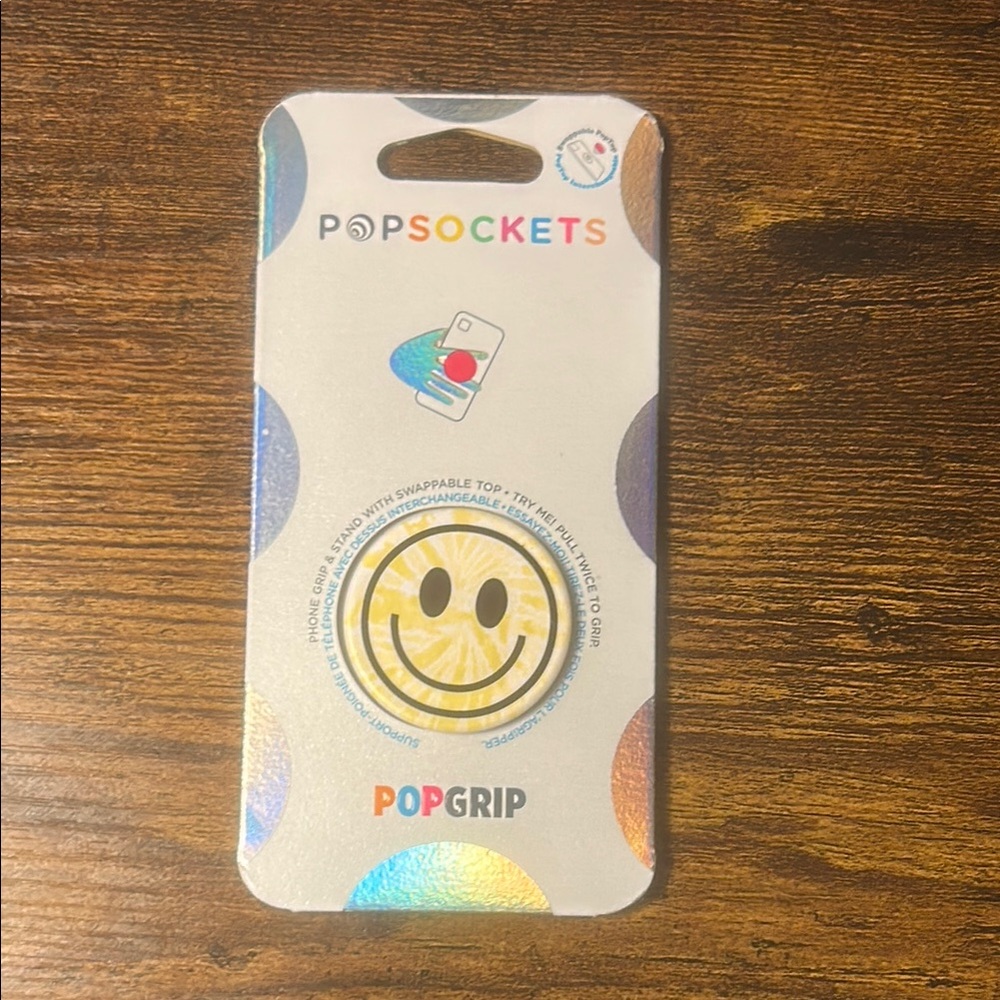 3/$20 PopSocket Yellow Smiley Face Phone Cover - Picture 2 of 3